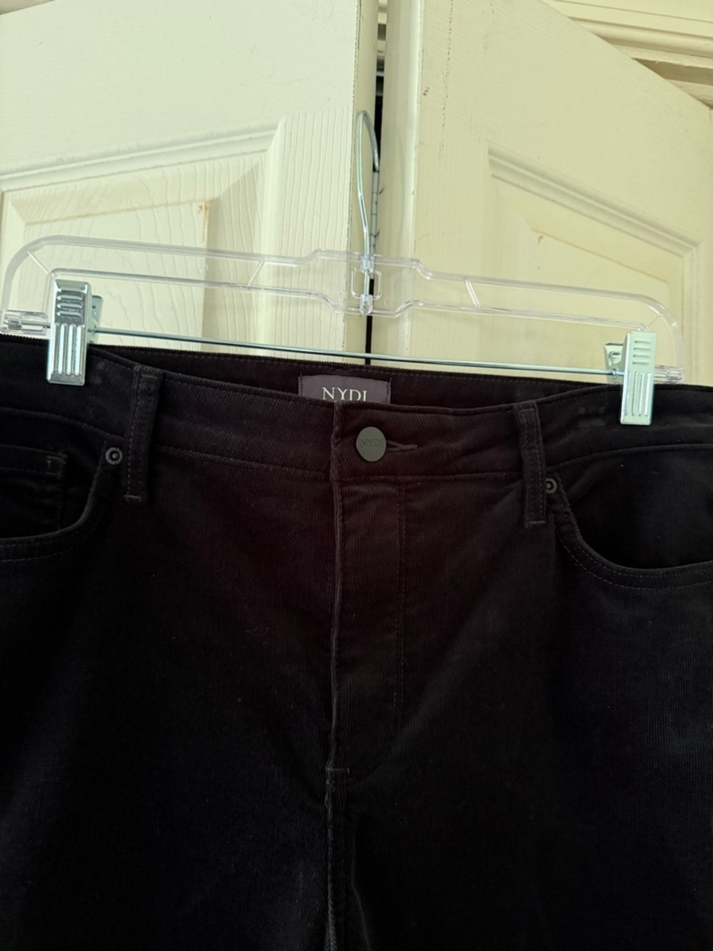 NYDJ Women's BlackTeresa Wide Leg
Corduroy  Trouser Pants 14P - Picture 2 of 9